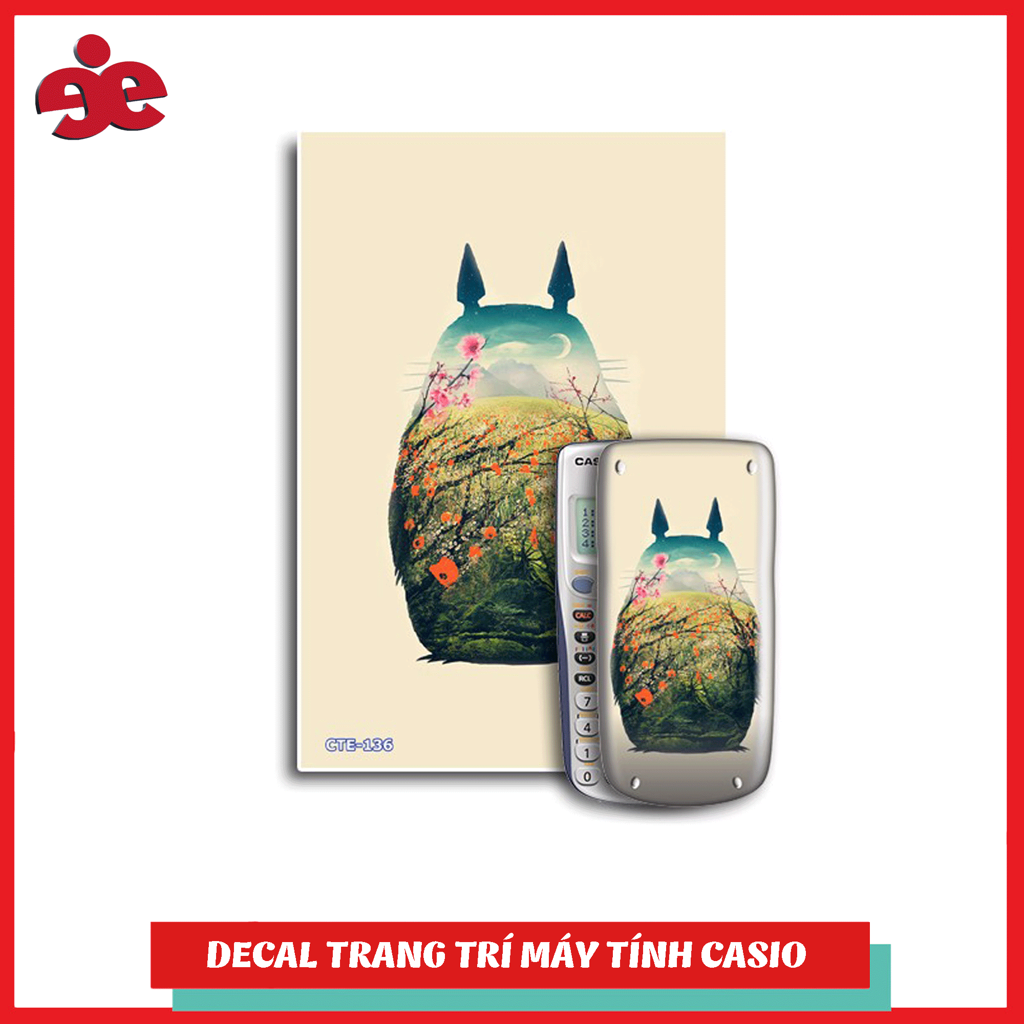 Bộ 2 decal trang trí máy tính cầm tay Ngộ Nghĩnh Dễ Thương 136
