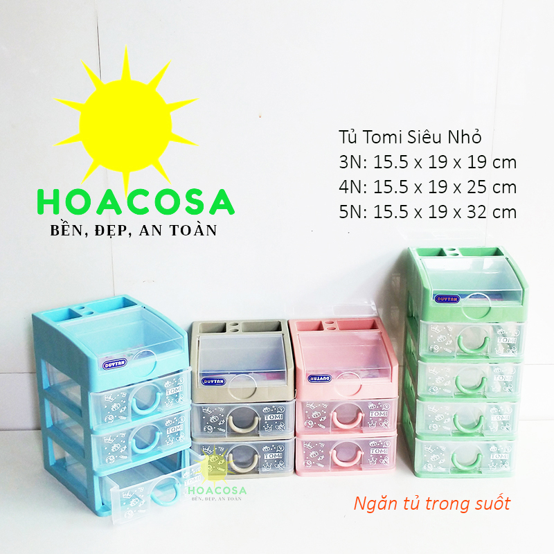 Tủ Nhựa Mini Tomi 3 Ngăn, 4 Ngăn, 5 Ngăn Duy Tân, Siêu Nhỏ, Xinh Xắn, Gọn Nhẹ, Tiện Dụng- Đồ Gia Dụng Hoacosa.