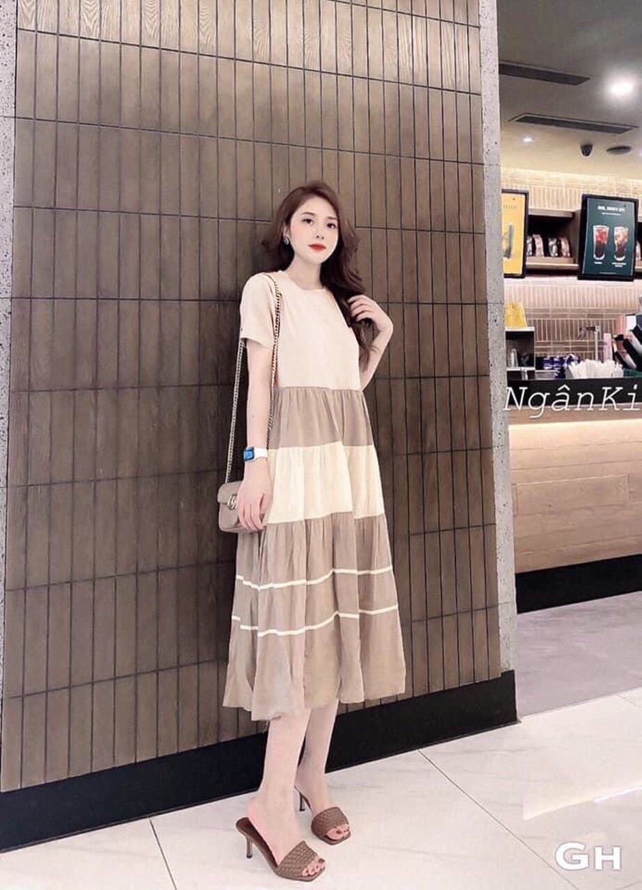 Váy bầu thời trang Aidenshop đầm bầu thiết kế giá rẻ suông mùa hè