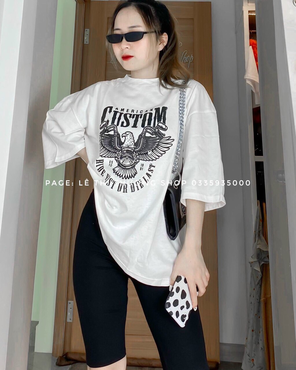 Set quần legging ngố + tshirt đại bàng