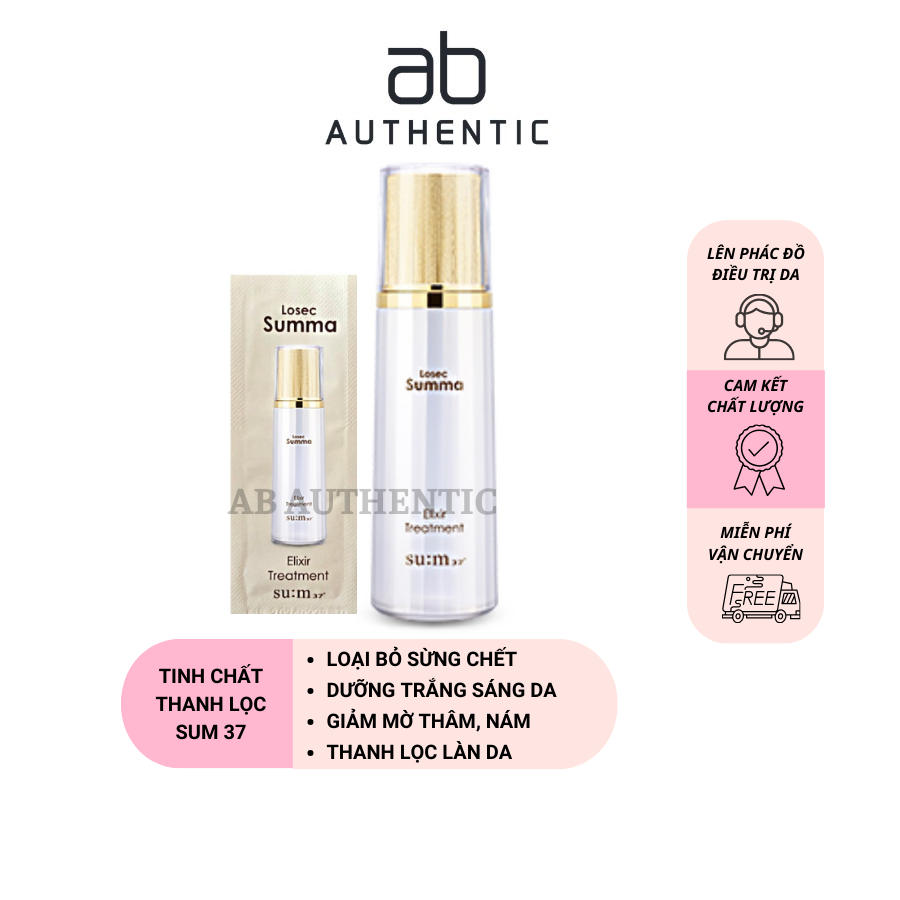 Combo 5 gói Tinh chất thanh lọc tẩy tế bào chết sinh học Sum 37 Losec Summa Elixir Treatment- AB Authentic