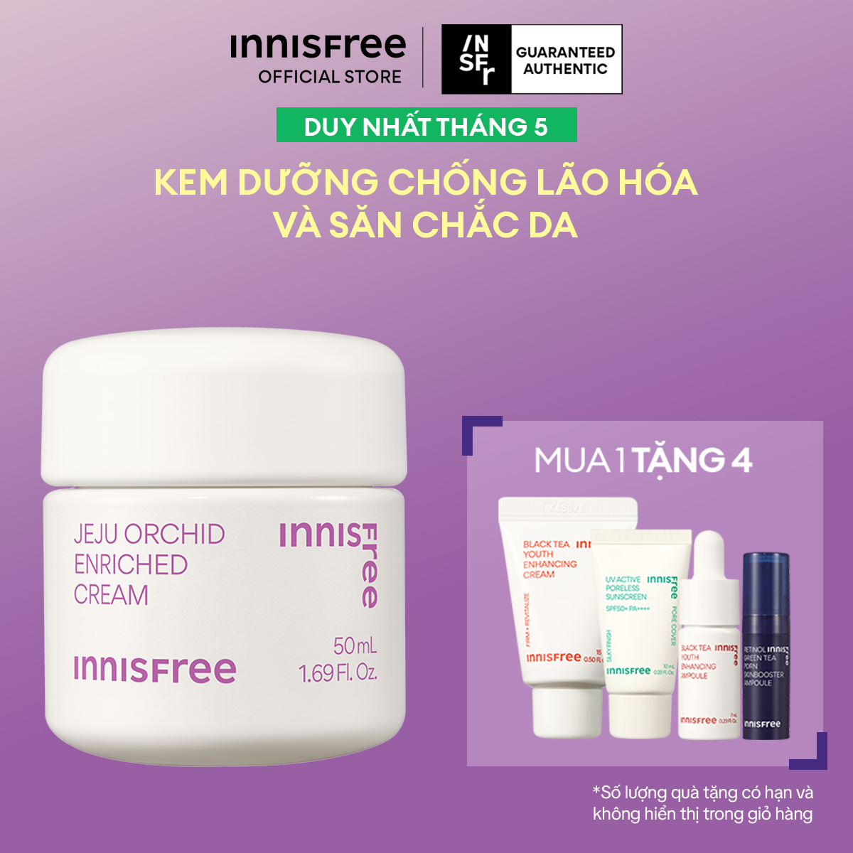 Kem dưỡng da đa năng từ hoa lan Innisfree Jeju Orchid Enriched Cream 50ml