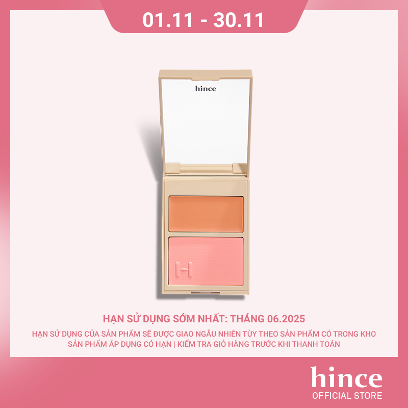 [HSD: 5.2025] Má Hồng Dạng Phấn Và Kem 2 Ô hince True Dimension Layering Cheek 9.3G