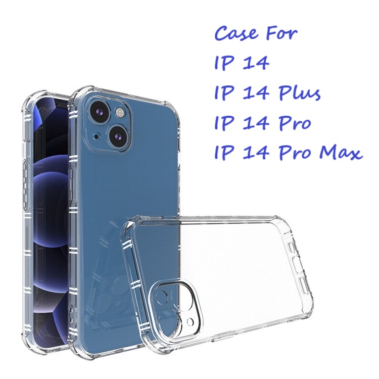 Ốp cho iPhone 14 / 14 Pro / 14 Pro Max / 14 Plus - Dẻo Trong Chống Sốc Bảo Vệ Camera