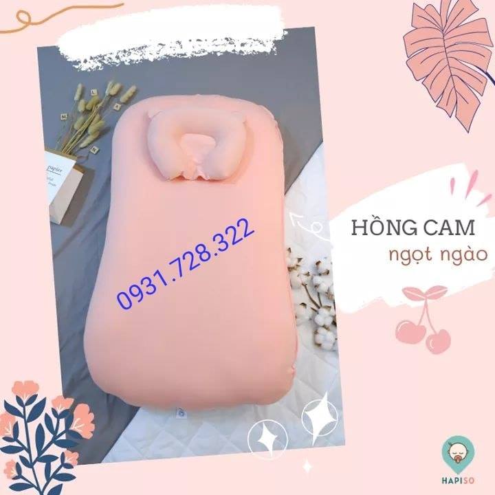 {QT VÒNG DÂU} ĐỆM ÔM THUN LỤA CAO CẤP HAPISO VIỆT NAM. Đệm ôm cho bé kèm gối chống méo bẹp đầu. {Đệm ôm đa năng} { Đệm ôm thông minh} {Đệm ôm cho trẻ sơ sinh}