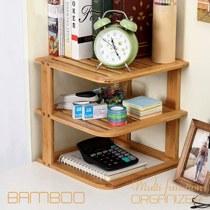 Kệ gỗ tre đa năng 3 tầng - kệ để đồ nhà bếp gỗ tre - giá để đồ đa năng tiện ích _ MINTIOS