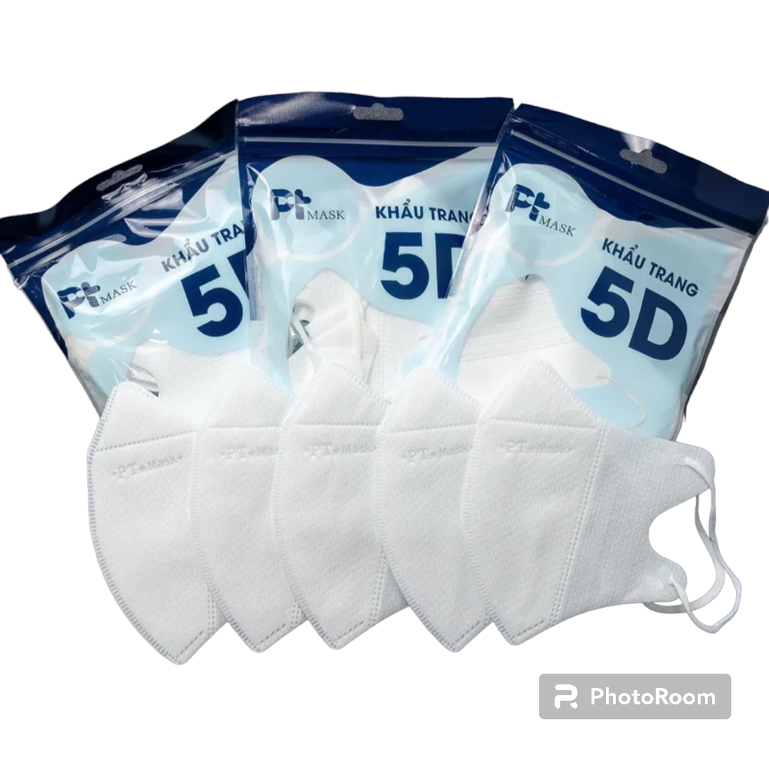 Thùng 100 cái khẩu trang 5d mask PT nhiều màu ,date mới, khẩu trang 5d PT kháng khuẩn chống bụi mịn
