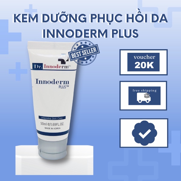 [HCM]Kem dưỡng phục hồi da hư tổn da mỏng yếu và phục hồi da sau peel Innoderm Plus