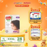 [20h 7-10.8 QUÀ TẶNG ĐƠN 399K] Tã quần Huggies Naturemade size XXXL gói 28 miếng