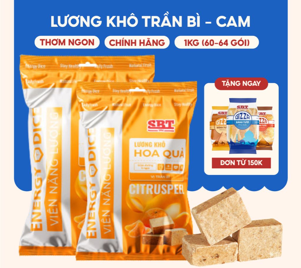 Lương Khô SBT Vị Trần Bì ( Vỏ Cam ) Loại 1 Kg Bố Sung Dinh Dưỡng - Lương Khô Chính Hãng SBT