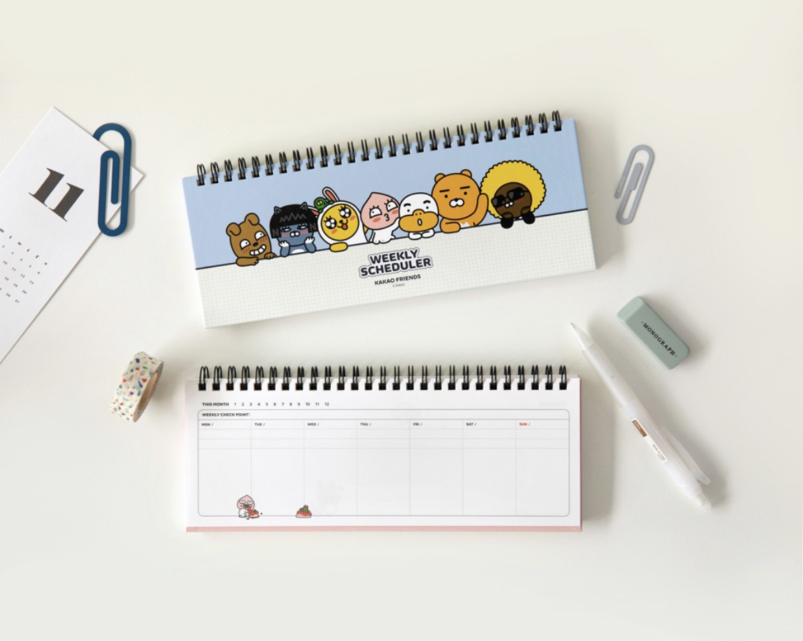 Sổ Tay Lên Kế Hoạch Hàng Tuần Kakao Friends Weekly Planner