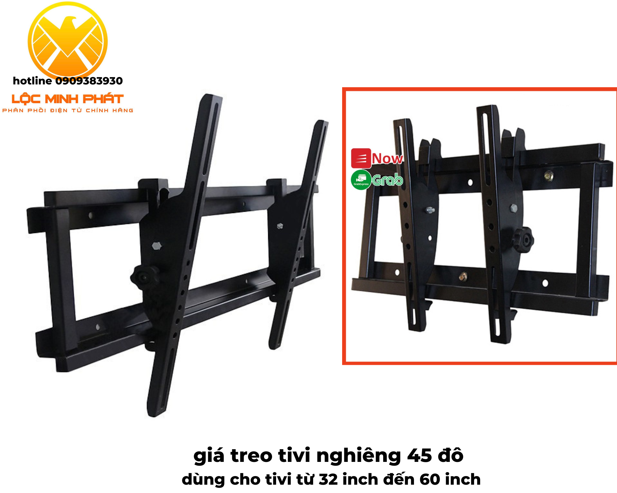 Gía treo khung treo tv nghiêng từ 32 - 60 inch