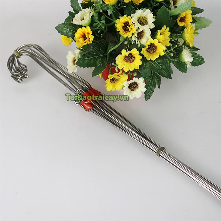 10 Móc inox dài 70 cm treo giỏ lan