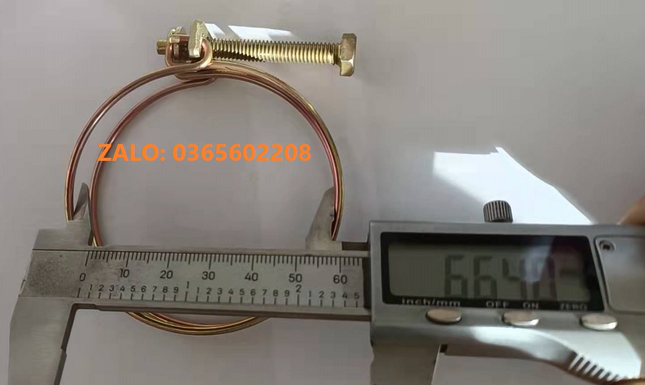 10 Cái cổ dê 2 dây, bu lông 6mm, siết ống nước phi 60mm