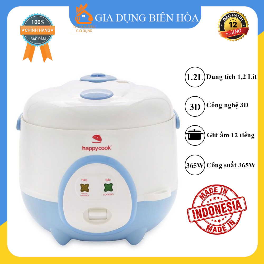 Nồi cơm điện Happycook 1.2 lít HC-120 Bảo hành 12 tháng chính hãng