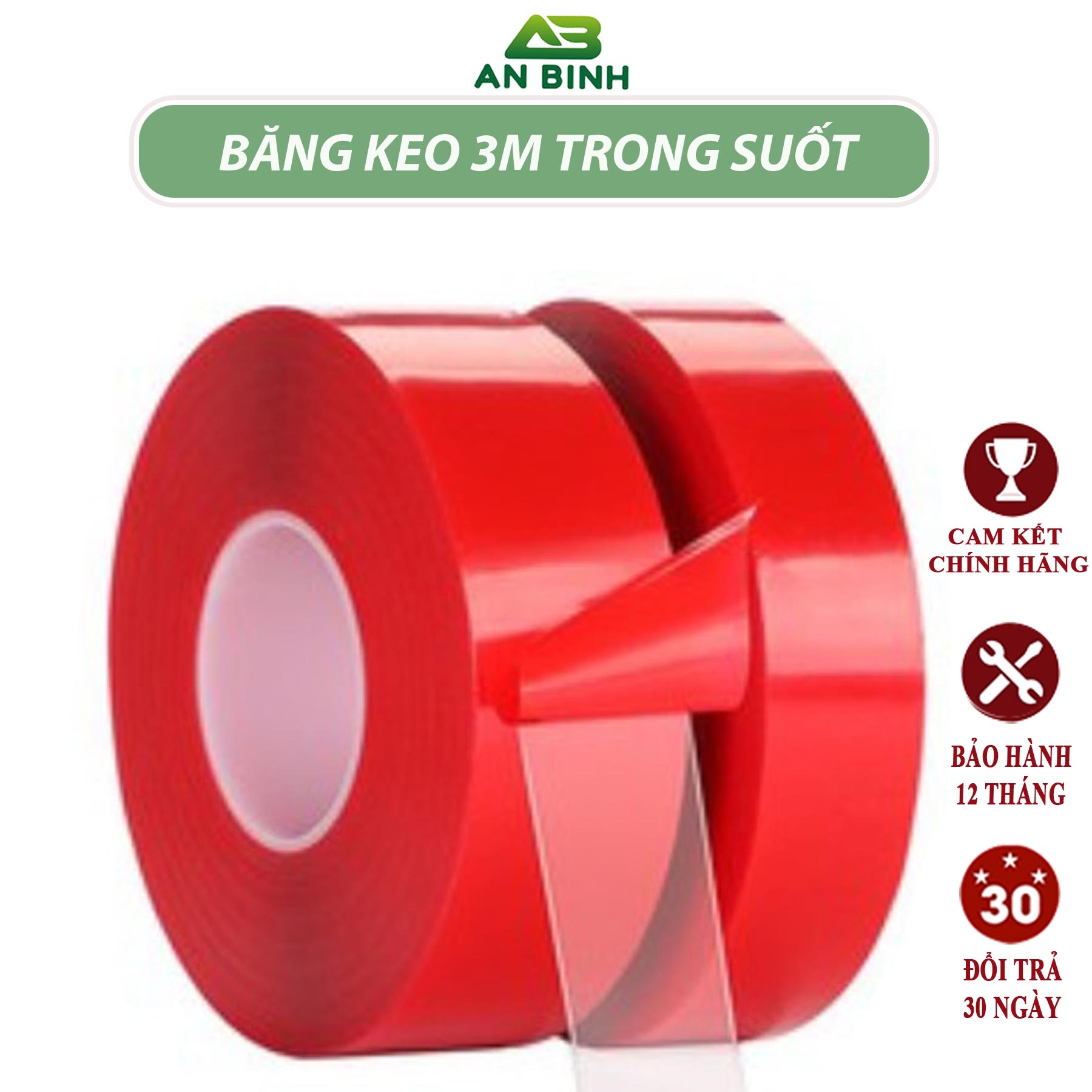 Băng keo dính 2 mặt, dán cường lực siêu dính