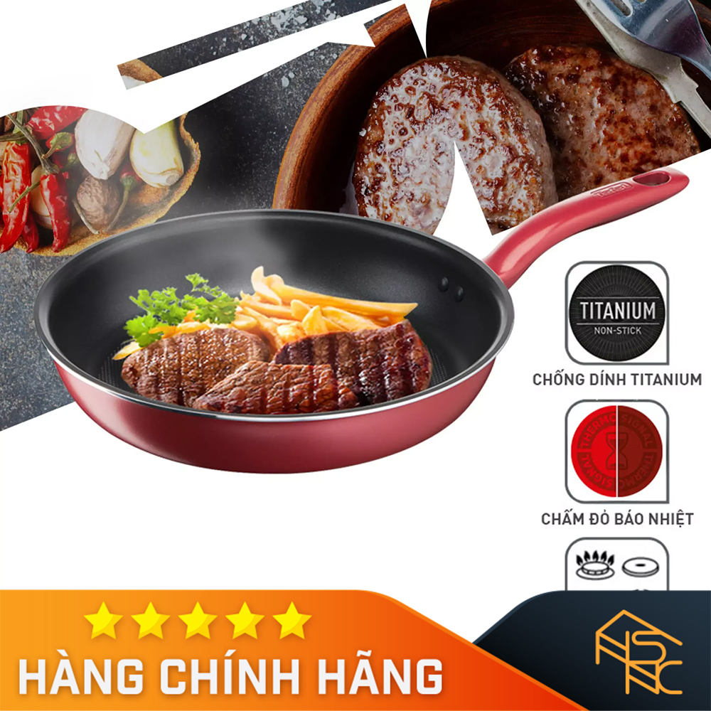 [HCM]Chảo chiên chống dính dùng cho bếp từ- Tefal So Chef 24cm