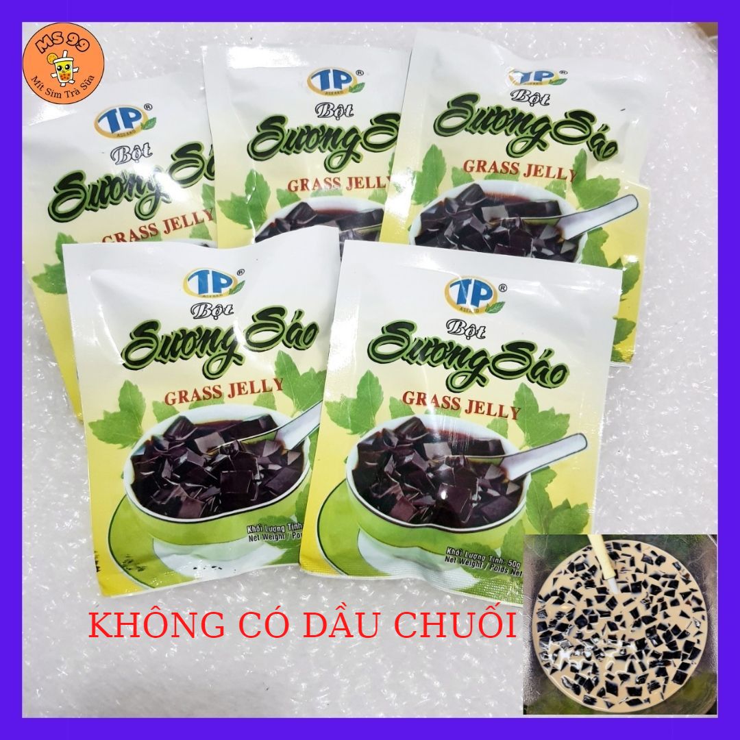 10 gói Bột sương sáo đen asea gói 50g/thạch đen/MS99/