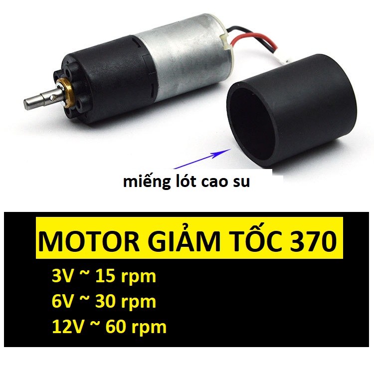 Động cơ giảm tốc 370 12V 60rpm vòng/phút 6V 30rpm vòng/phút