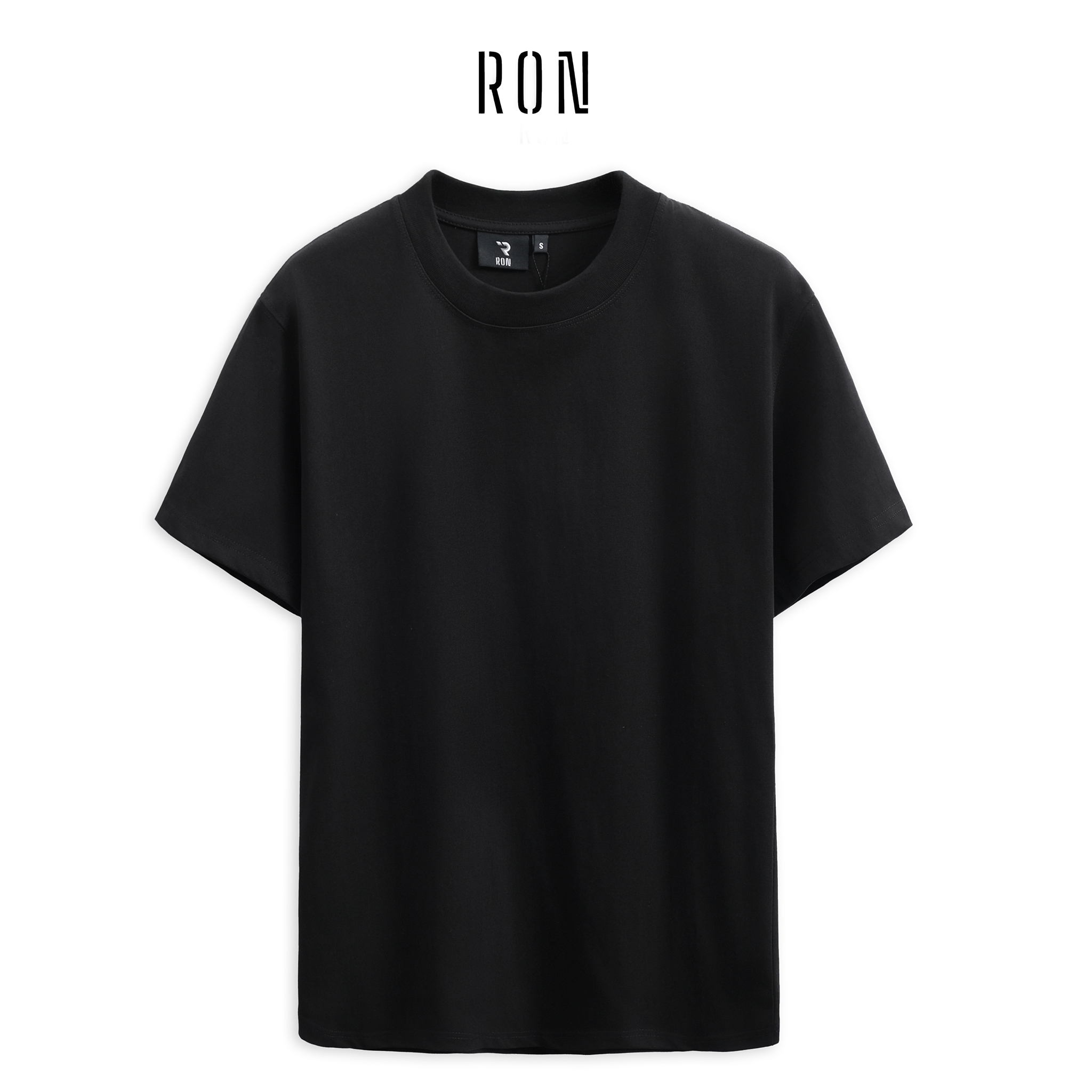 Áo Thun Trơn Cotton 250gsm RON Premium Boxy Cổ Tròn Nam Nữ