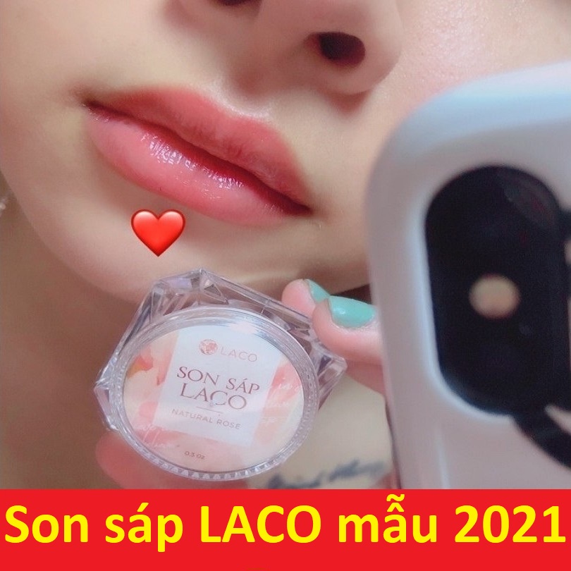 Son sáp dưỡng môi Laco 10g, mờ thâm từ hoa hồng tươi, dưỡng môi, chống khô môi, giúp môi hồng tự nhiên