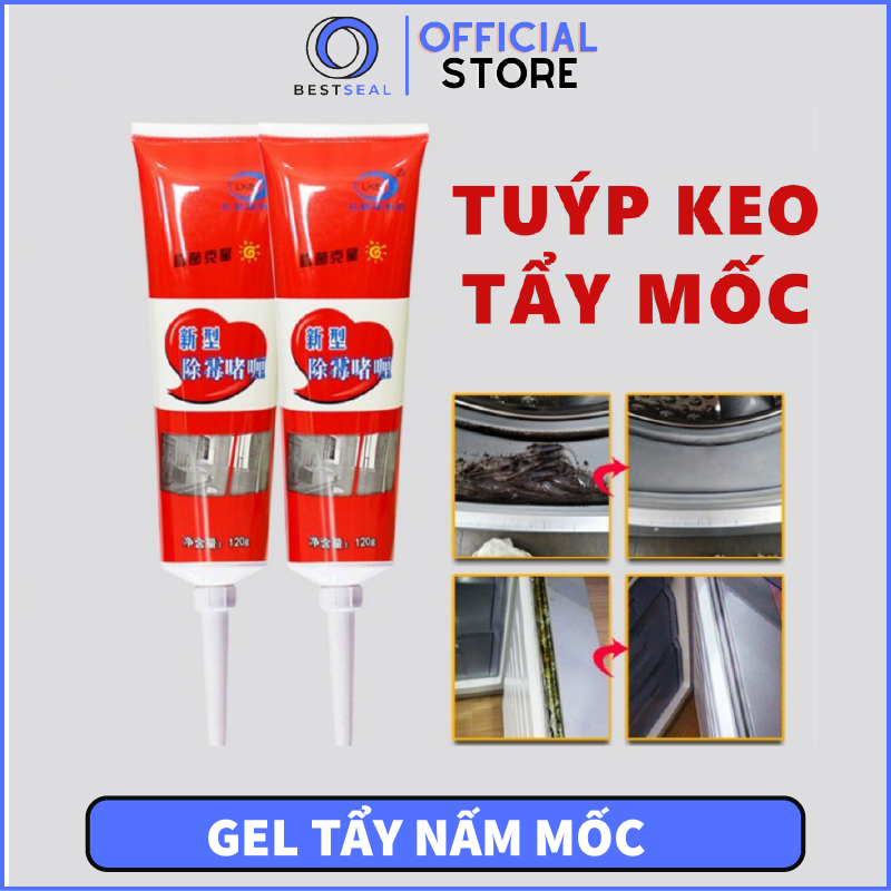 Tuýp Keo Làm Sạch Nấm Mốc, Gel tẩy mốc đa năng LKB 120ml - Tẩy nấm mốc silicon, gioăng cao su máy giặt, mốc chân tường cực mạnh, Tẩy Trắng Đa Năng Không Độc Hại