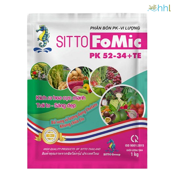 Phân pk bổ sung vi lượng sitto fomic 52-34 gói 1 kg