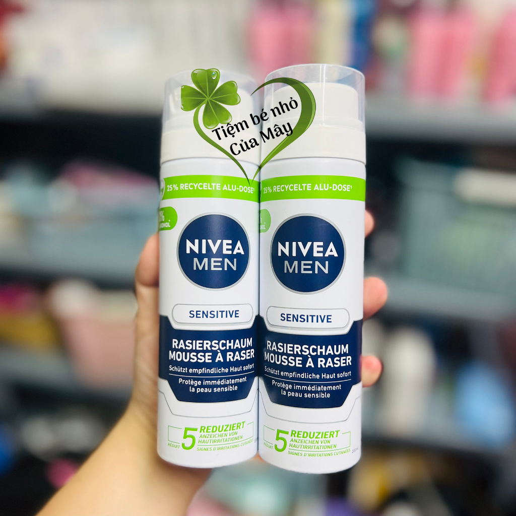Bọt cạo râu nivea men sensitive 200ml - đức