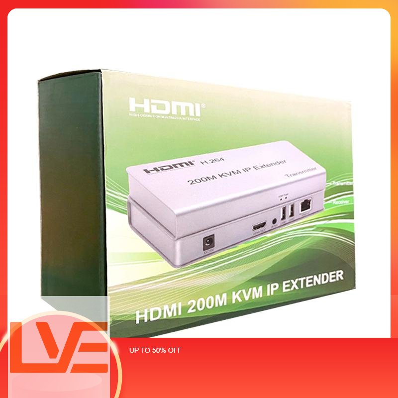 Bộ kéo dài tín hiệu hdmi qua dây mạng lan, Hdmi to lan dài 200m, Tốc độ cao, chất lượng hình ảnh 4K cực xịn