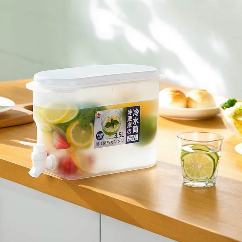 Bình nước 3,5l có vòi,bình nước có vòi để tủ lạnh tiện dụng cao cấp-bình đựng trà tiện lợi