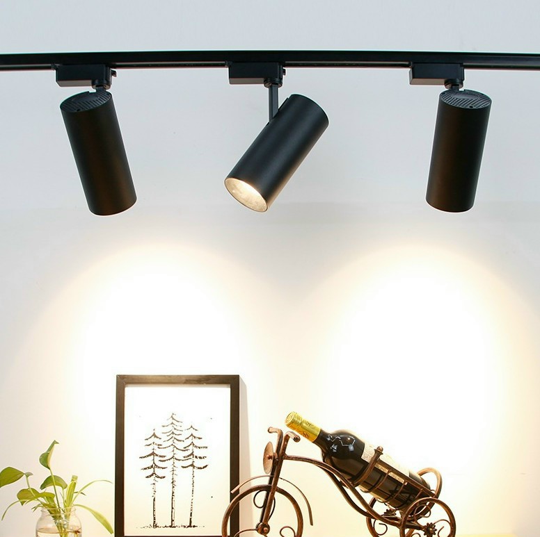 Đèn rọi ray combo 3 đèn 1 thanh ray 20w 30w trang trí shop siêu sáng, siêu bền
