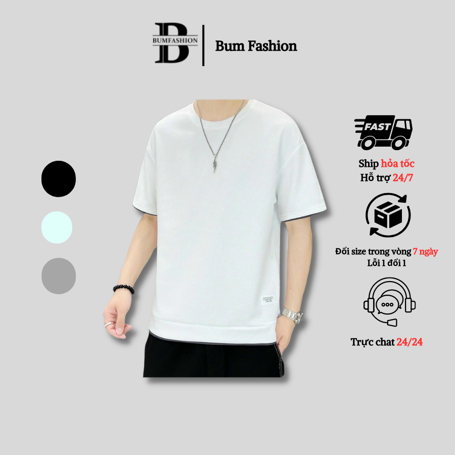 Áo Thun Nam trơn chất vải cotton kiểu dáng layer trẻ trung - AC250