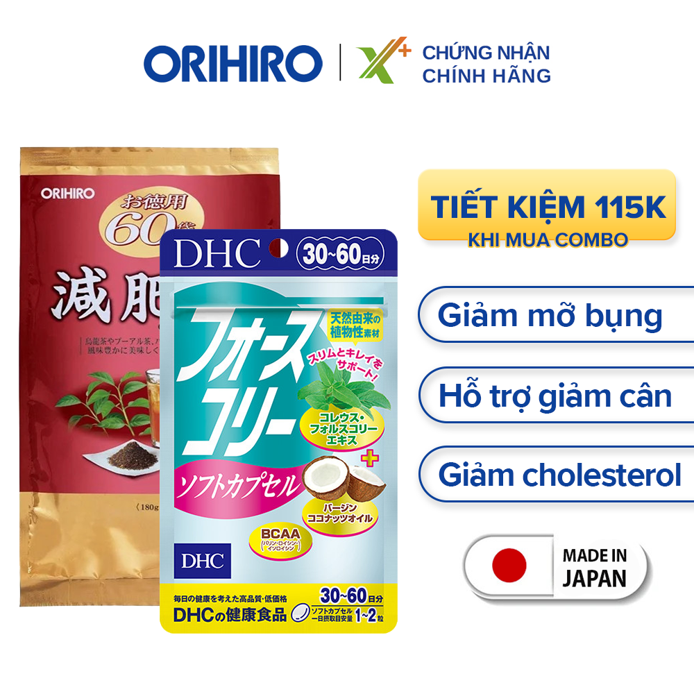 Combo giảm cân + giảm mỡ bụng thực phẩm chức năng nhật bản xp-or-cb01