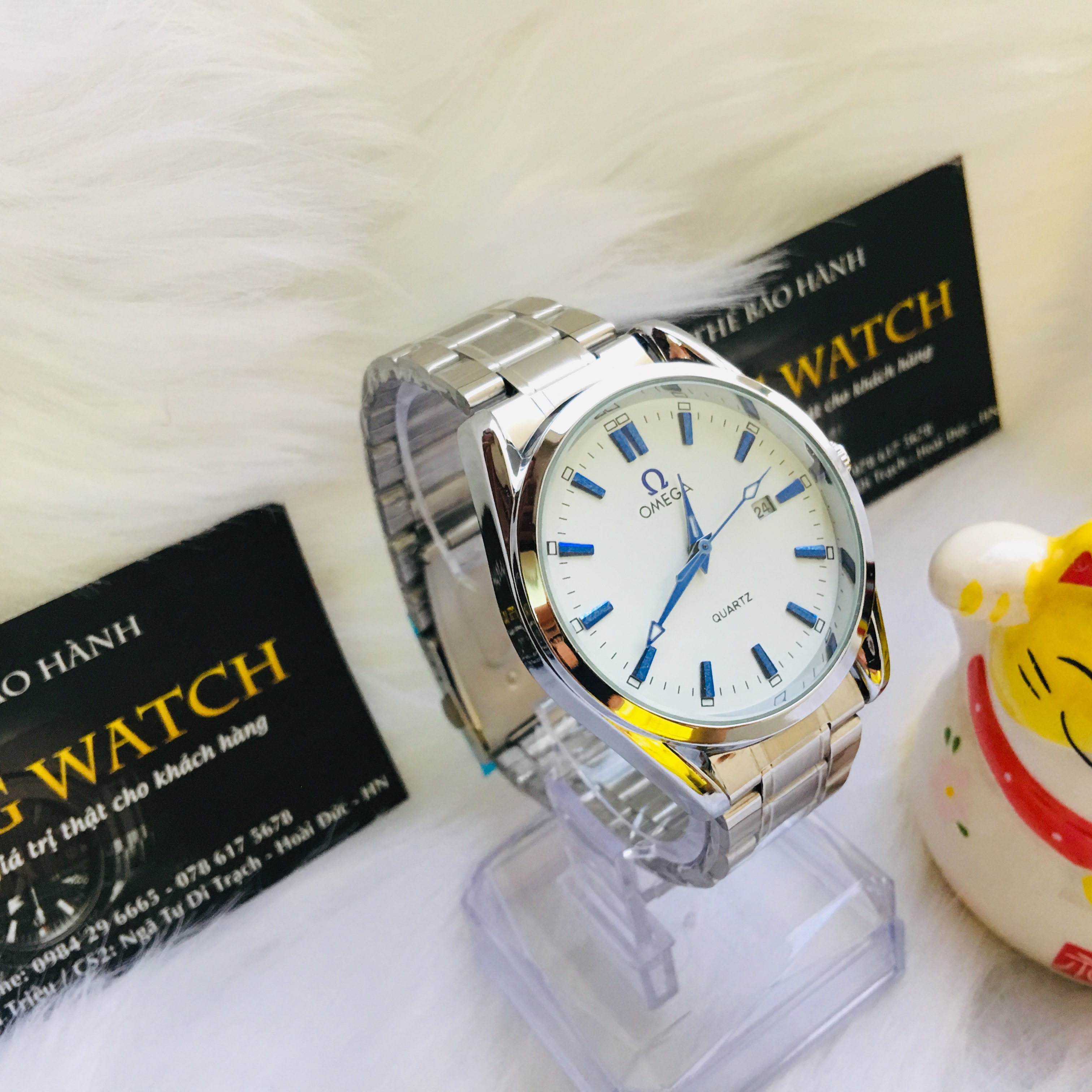 [KHUYẾN MÃI LỚN] ĐỒNG HỒ NAM, CÓ LỊCH NGÀY, KIM XANH, DÂY THÉP KHÔNG GỈ 316L , SIZE MẶT 40mm SANG TRỌNG, VIỀN THÉP KHÔNG GỈ 316L, KÍNH CHỐNG XƯỚC, CHỐNG TRẦY TẶNG COMBO QUÀ TẶNG GỒM DÂY DA BÒ, 02 PIN AG4, VÒNG ĐÁ TỲ HƯU