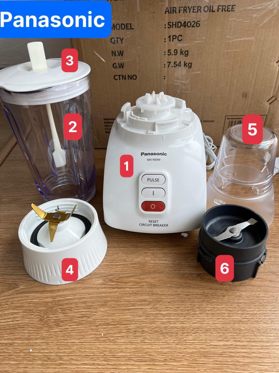 (CHÍNH HÃNG) LINH KIỆN MÁY XAY SINH TỐ PANASONIC MX900 /MX1561/MX1511