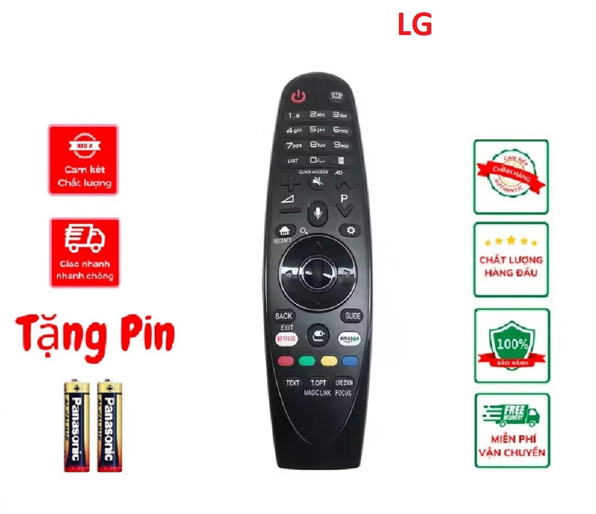 Remote dùng cho tivi lg 2017 an-mr650a chính hãng chức năng giọng nói và chuột bay - tặng kèm pin - điều khiển mr650a
