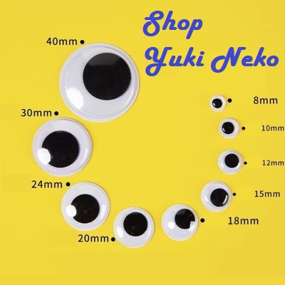 Mắt thú - mắt liếc làm handmade có keo dán