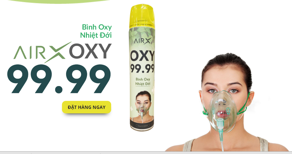 COMBO (5 BÌNH + 1 MẶT NẠ) Bình Oxy thở y tế mini OXY AIRX, Bảo vệ Hỗ trợ Hô hấp, Hỗ trợ thở gấp, khó thở, giảm căng thẳng, phòng khi hỏa hoạn, cấp cứu, kèm mặt nạ thở [5x8000ml]