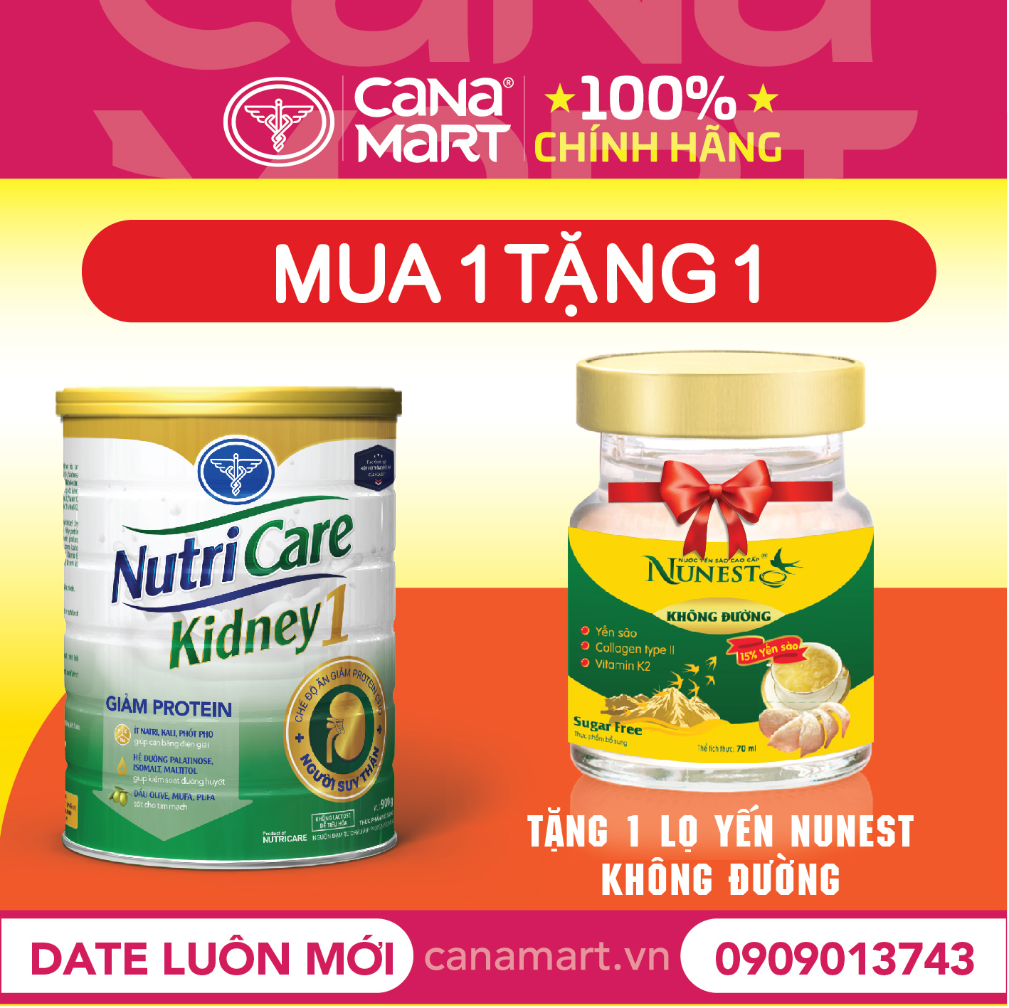 Sữa bột Nutricare Kidney 1 dinh dưỡng cho người suy thận, tiền chạy thận nhân tạo (900g)