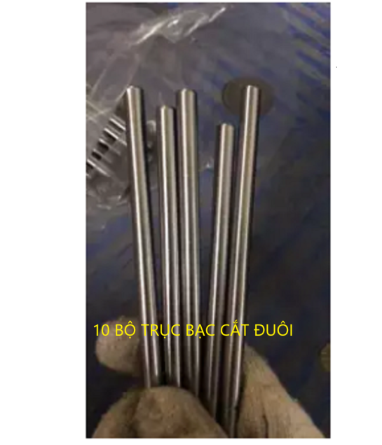 10 Bộ trục + bạc quạt treo tường quạt túp năng điện trục dài 168 mm