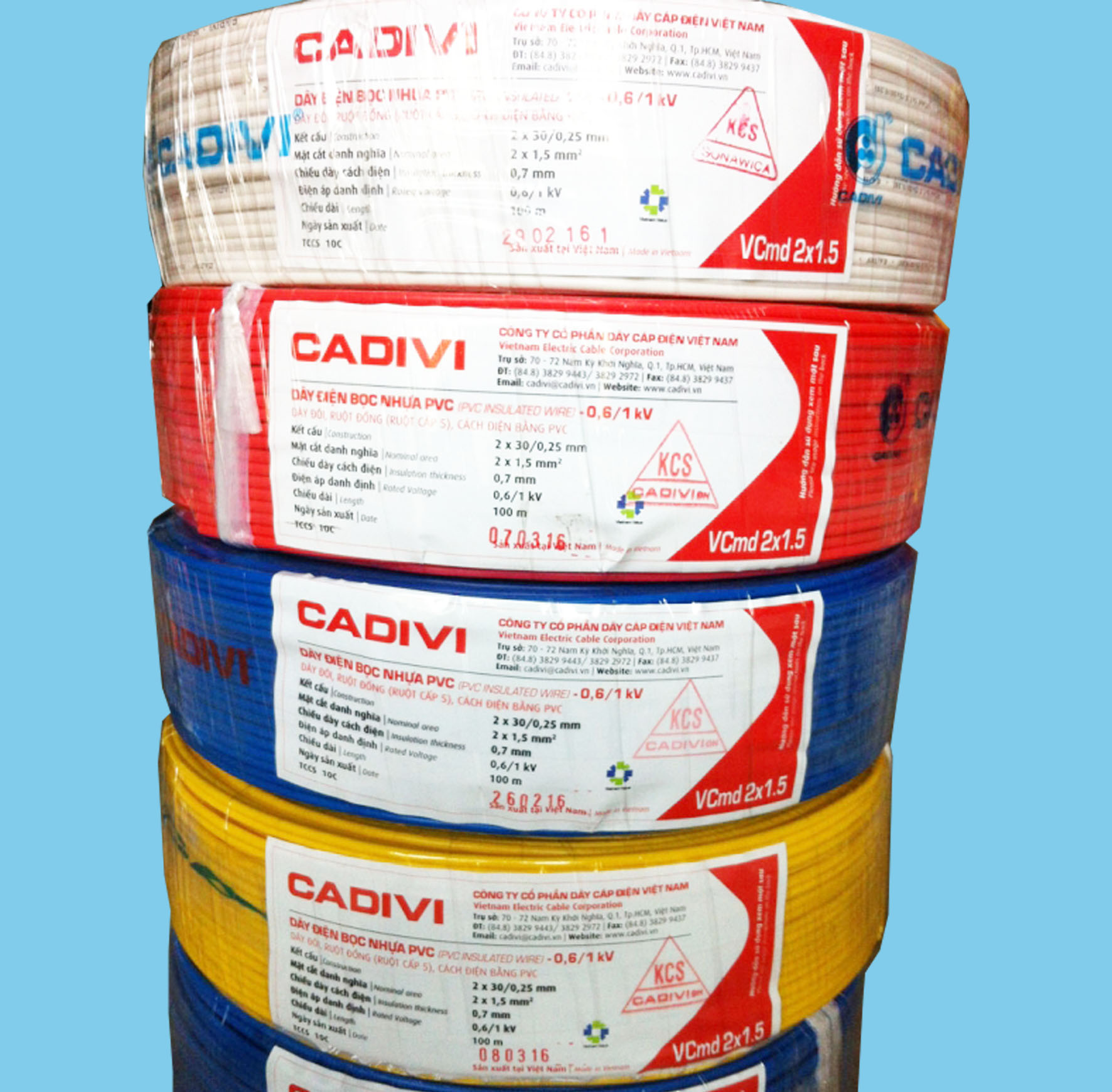 Dây điện đôi cadivi vcmd cadivi dài 1 mét