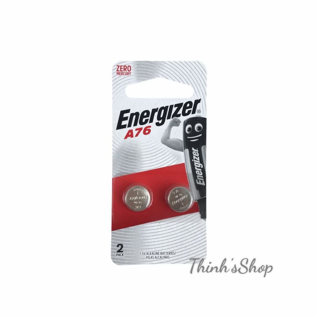 PIN NÚT ÁO AG13 / A76 / LR44  ENERGIZER VỈ 2 VIÊN [CHÍNH HÃNG]