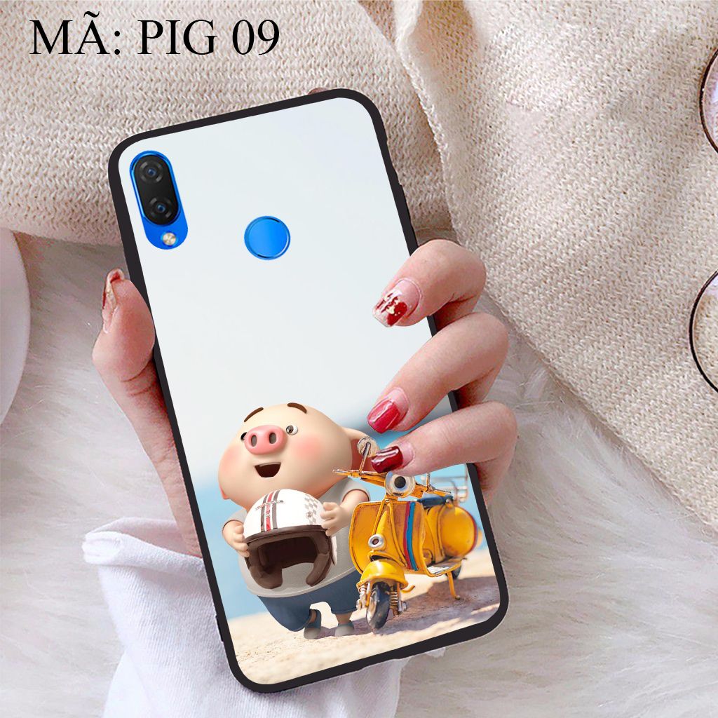 Ốp lưng iCase dành cho Huawei Nova 3i viền dẻo TPU BST Pig Cute