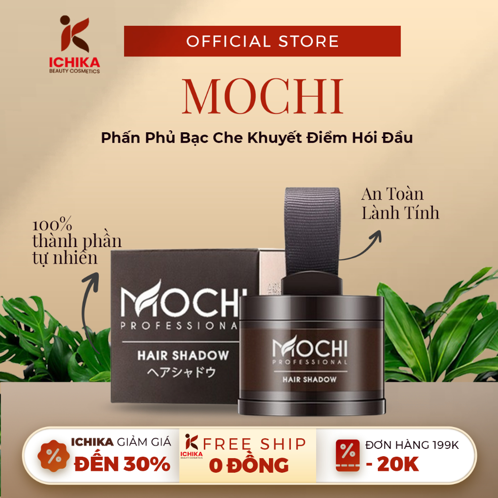 Phấn Phủ Bạc Tóc MOCHI HAIR SHADOW Nhật Bản - MOCHI Phủ Bạc Chân Tóc, Dưỡng Tóc Chắc Khỏe, Giảm Tóc Thưa, Hói Đầu