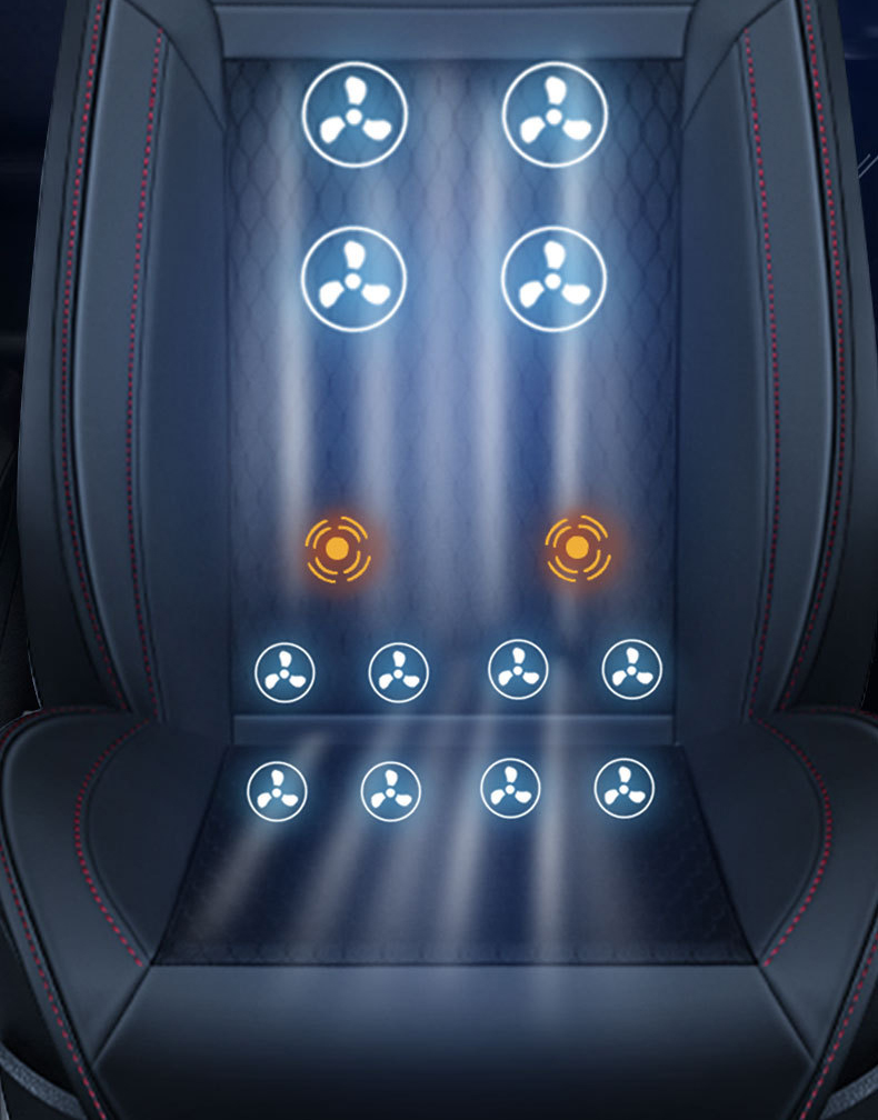 Đệm ghế ô tô massage thông hơi làm mát bằng hệ thống16 quạt gió - đệm massage thông hơi dùng cho văn phòng, xe hơi