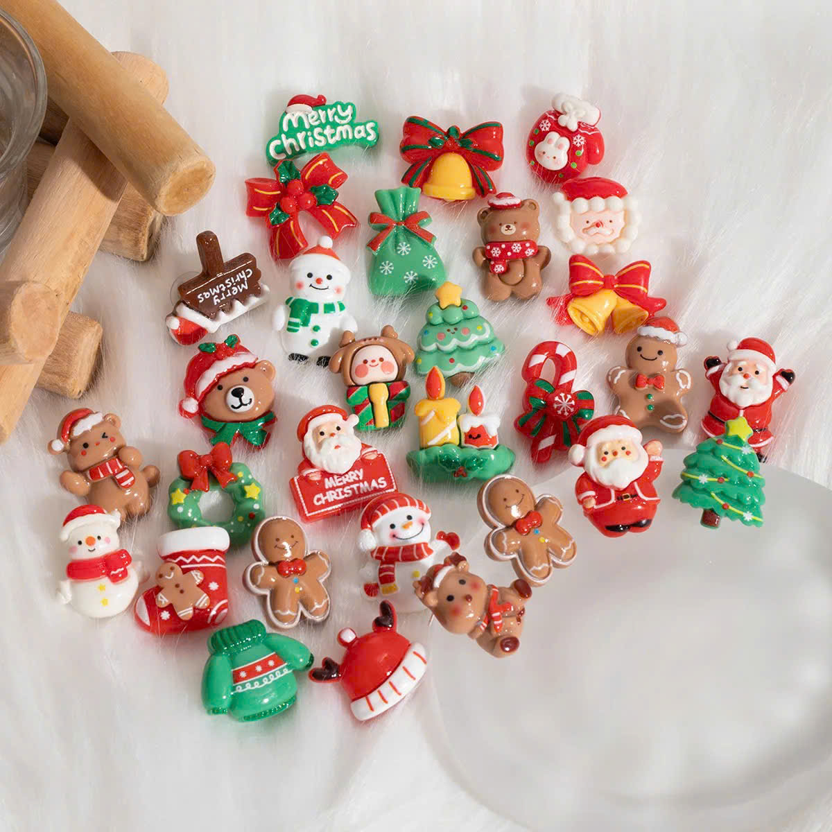 Túi Mù Charm Mini Noel, Bộ 50 Túi Mù Mini May Mắn Quà Tặng Giáng Sinh
