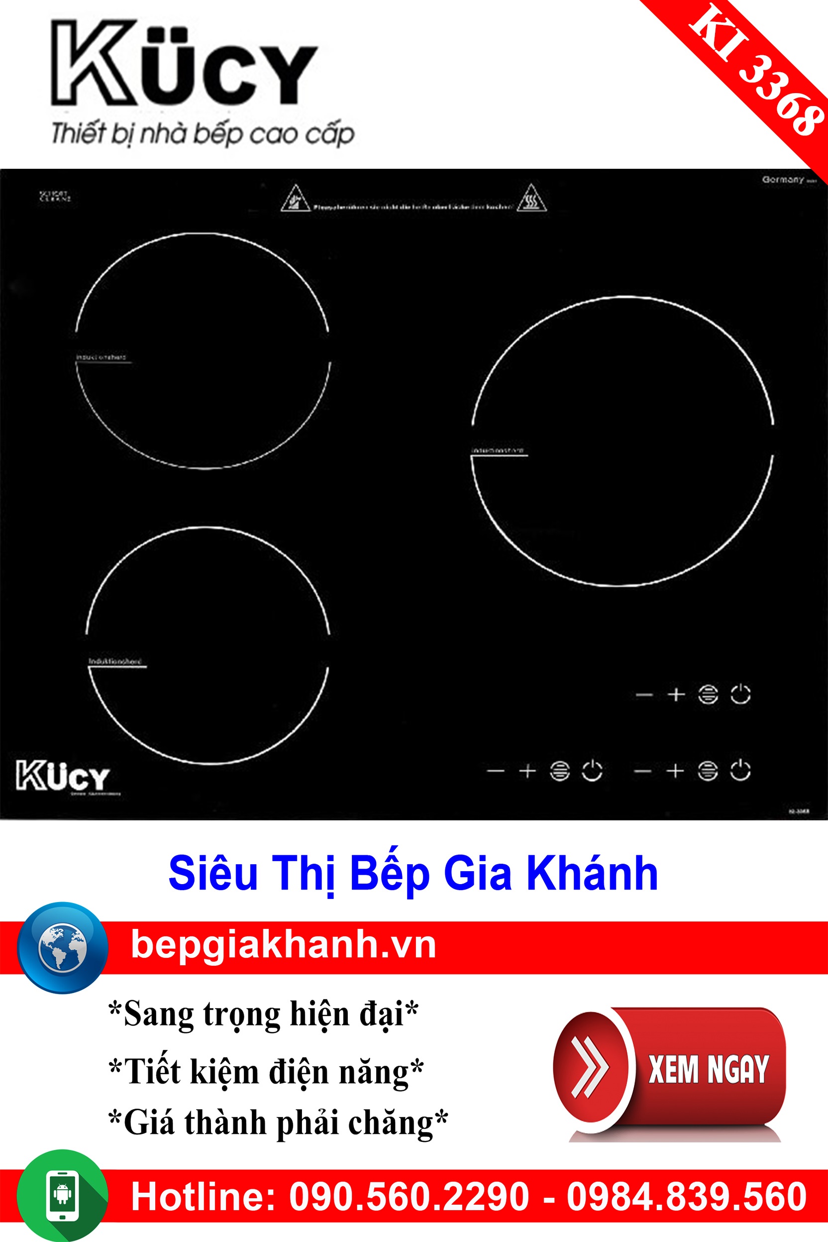 [HCM]Bếp từ ba vùng nấu Kucy KI 3368, bếp từ, bếp điện từ, bếp từ đôi, bếp điện từ đôi, bếp từ giá rẻ, bếp điện từ giá rẻ, bếp từ đơn, bep tu don, bep tu