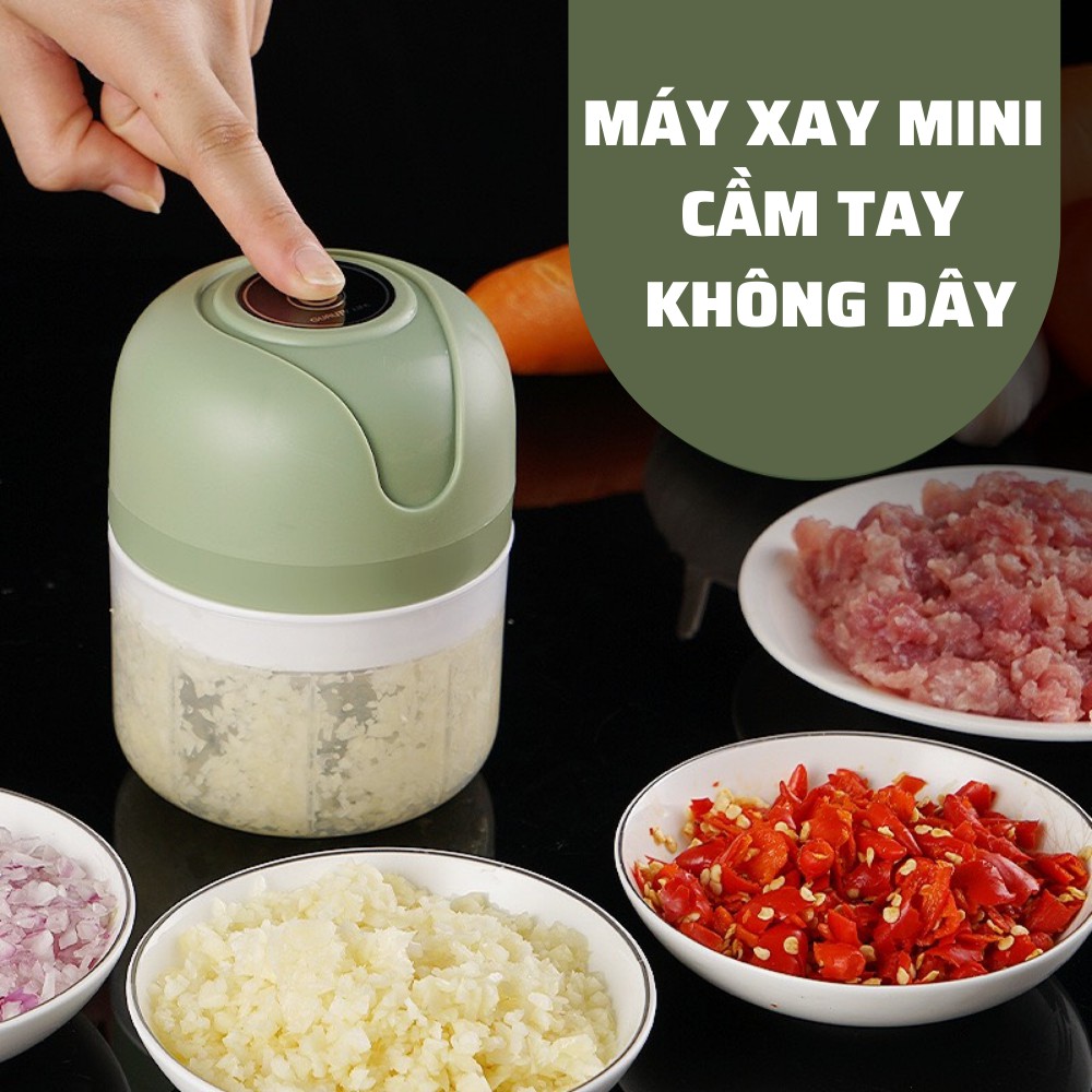 Máy Xay Mini Tỏi Ớt Cầm Tay 250ml Sử Dụng Máy Xay Mini Tỏi Ớt Cầm Tay 250ml Sử Dụng Cổng Sạc USB Siêu Tiện Lợi Mẫu Mới 2021Cổng Sạc USB Siêu Tiện Lợi Mẫu Mới 2021