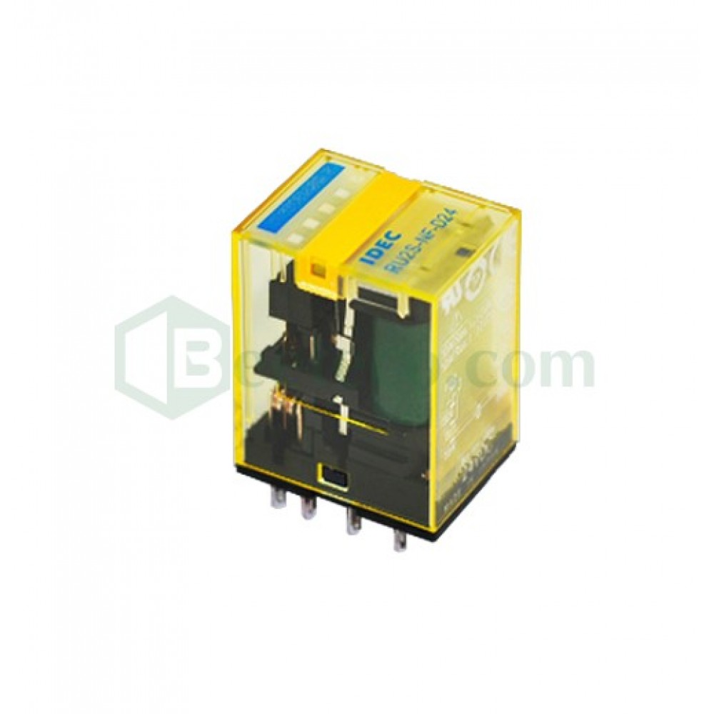 RU2S : Relay trung gian Idec RU2S, loại tiêu chuẩn, 8 chân dẹp, 10A, 2 cực, có đèn