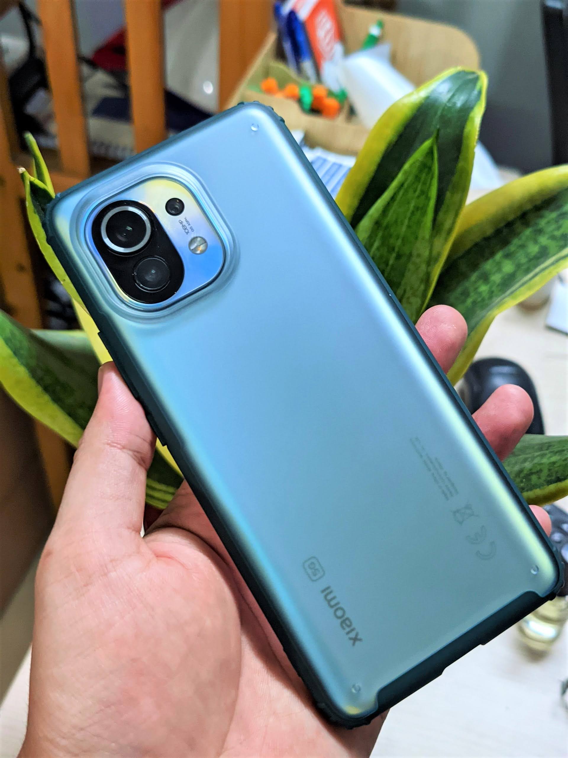 Ốp lưng Xiaomi Mi 11 nhám viền màu Ver 2